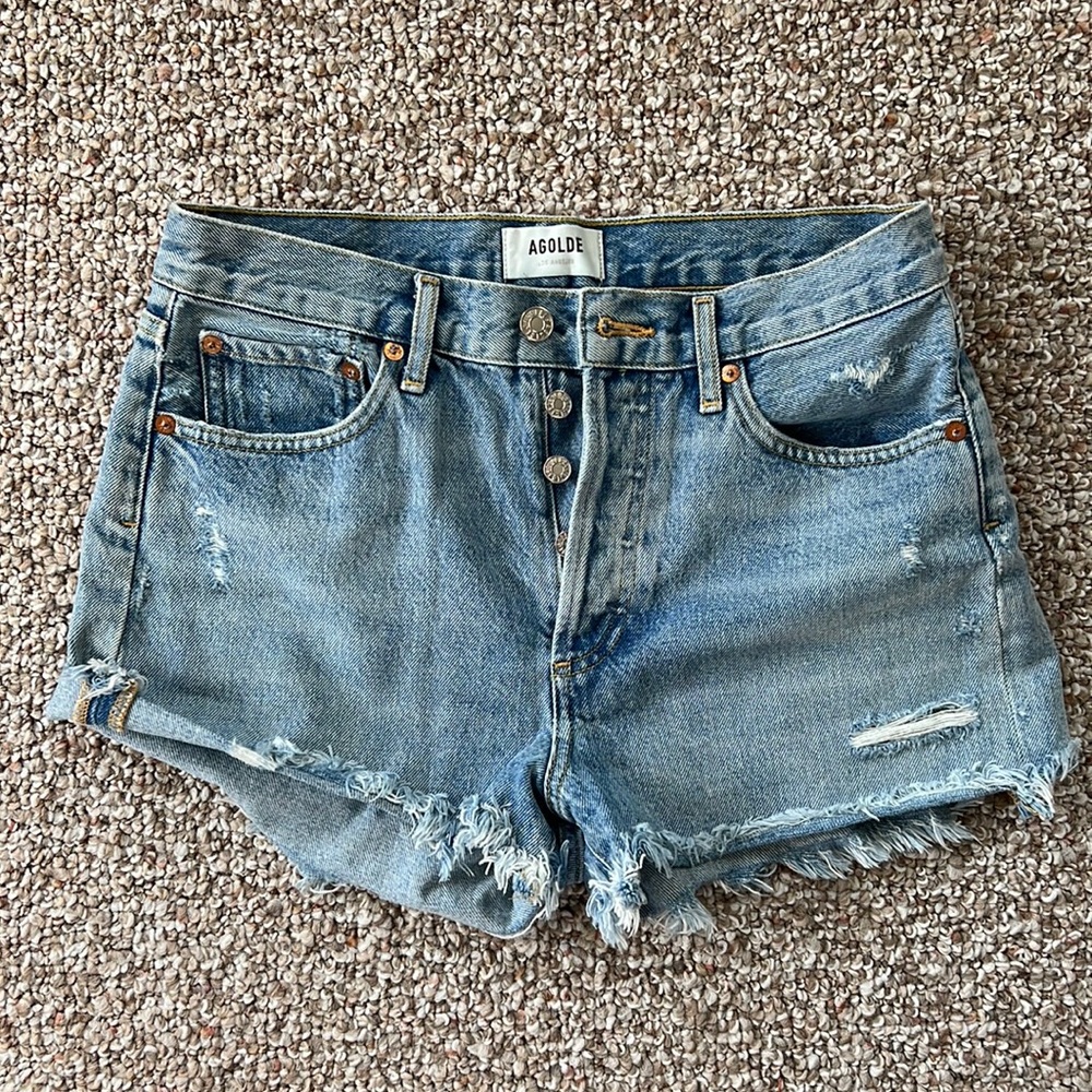 AGolde Parker Denim Shorts Size 25
